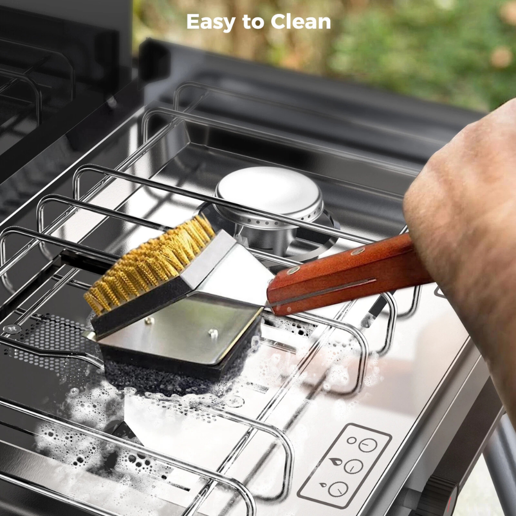 Portable Camping Stove with Legs 2 Burner Gas Grill Butane BBQ Stove