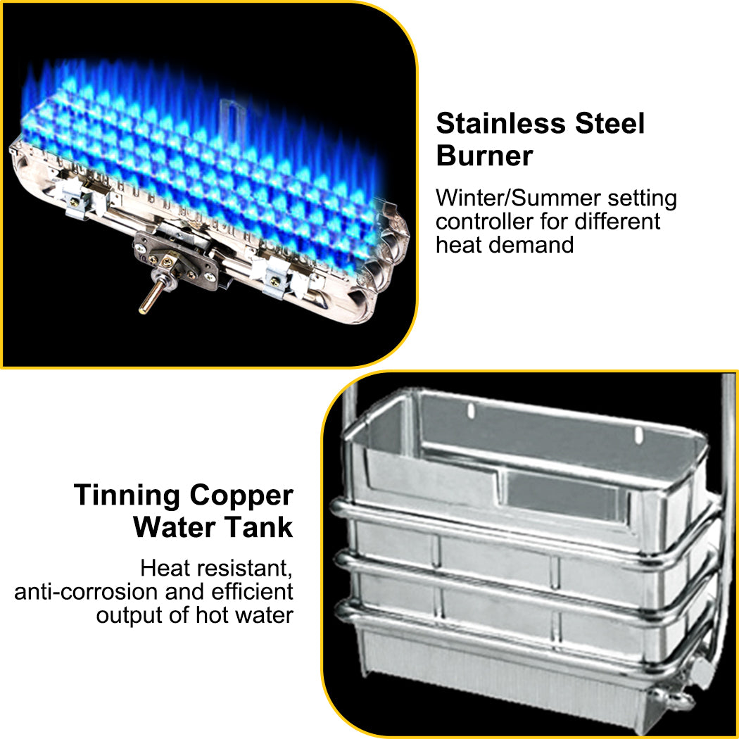 Portable Gas Hot Water Heater Camping 4.3L Pump Shower Stand LPG RV