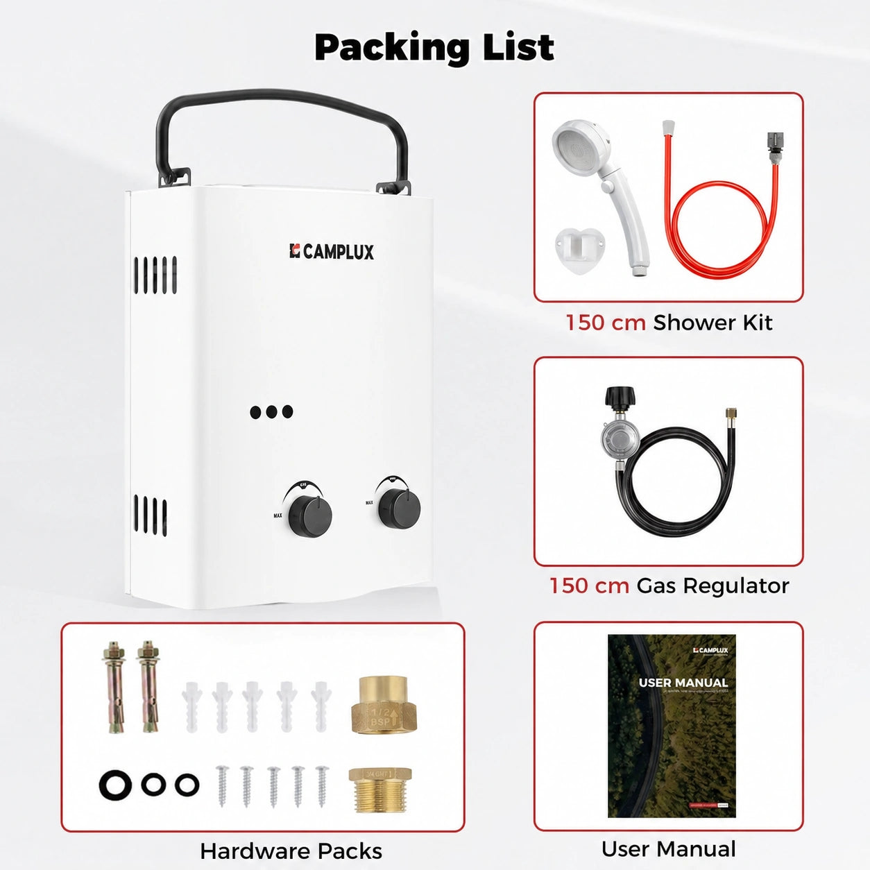 camplux ay132 packing list