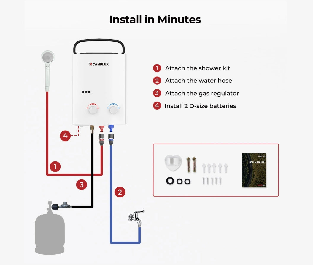 camplux ay132 series installation guide