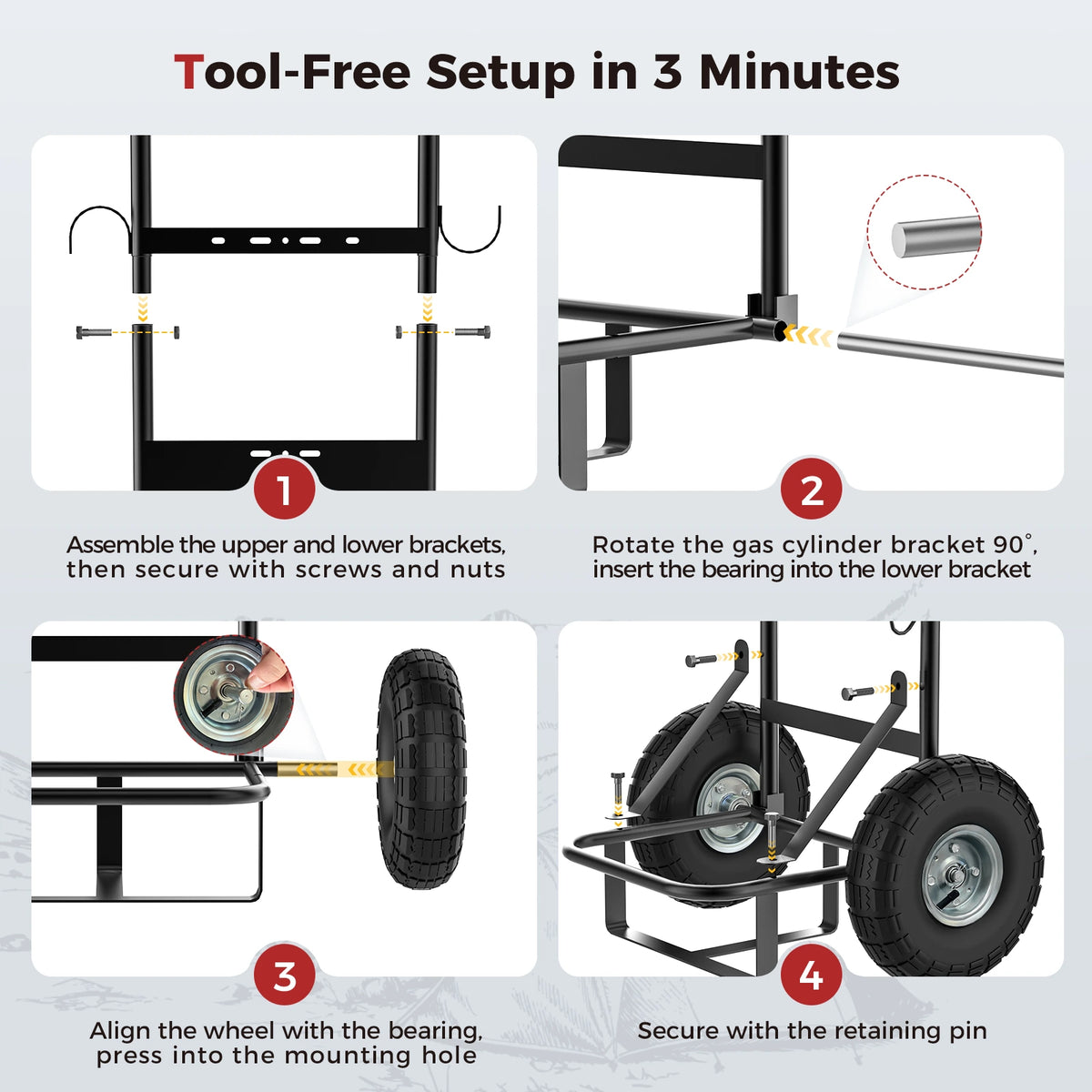 CAMPLUX D52 folding hand trolley assembly and setup instructions