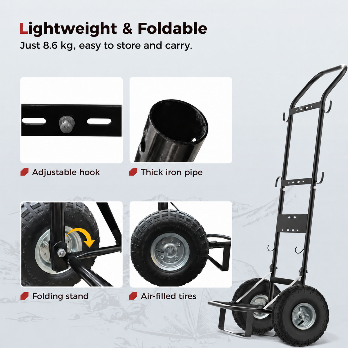 Camplux D52 Heavy Duty Folding Hand Trolley