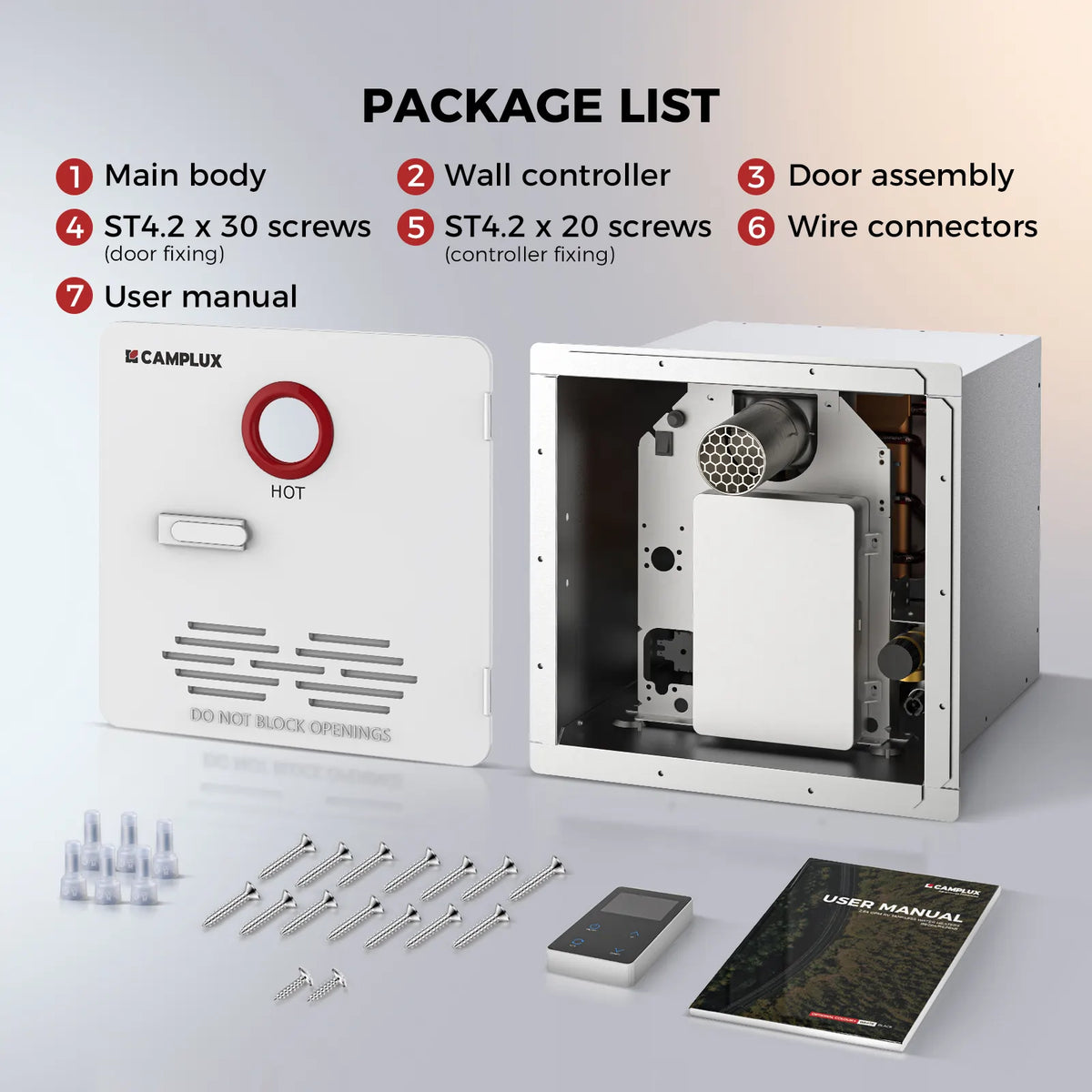 camplux re264 caravan hotwater package