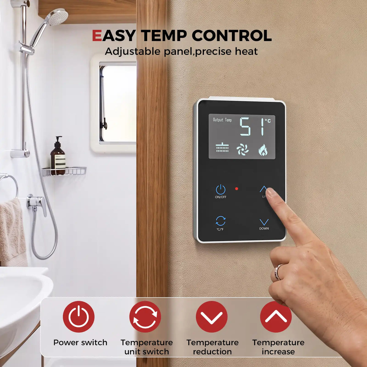 camplux re264 caravan hotwater remote control