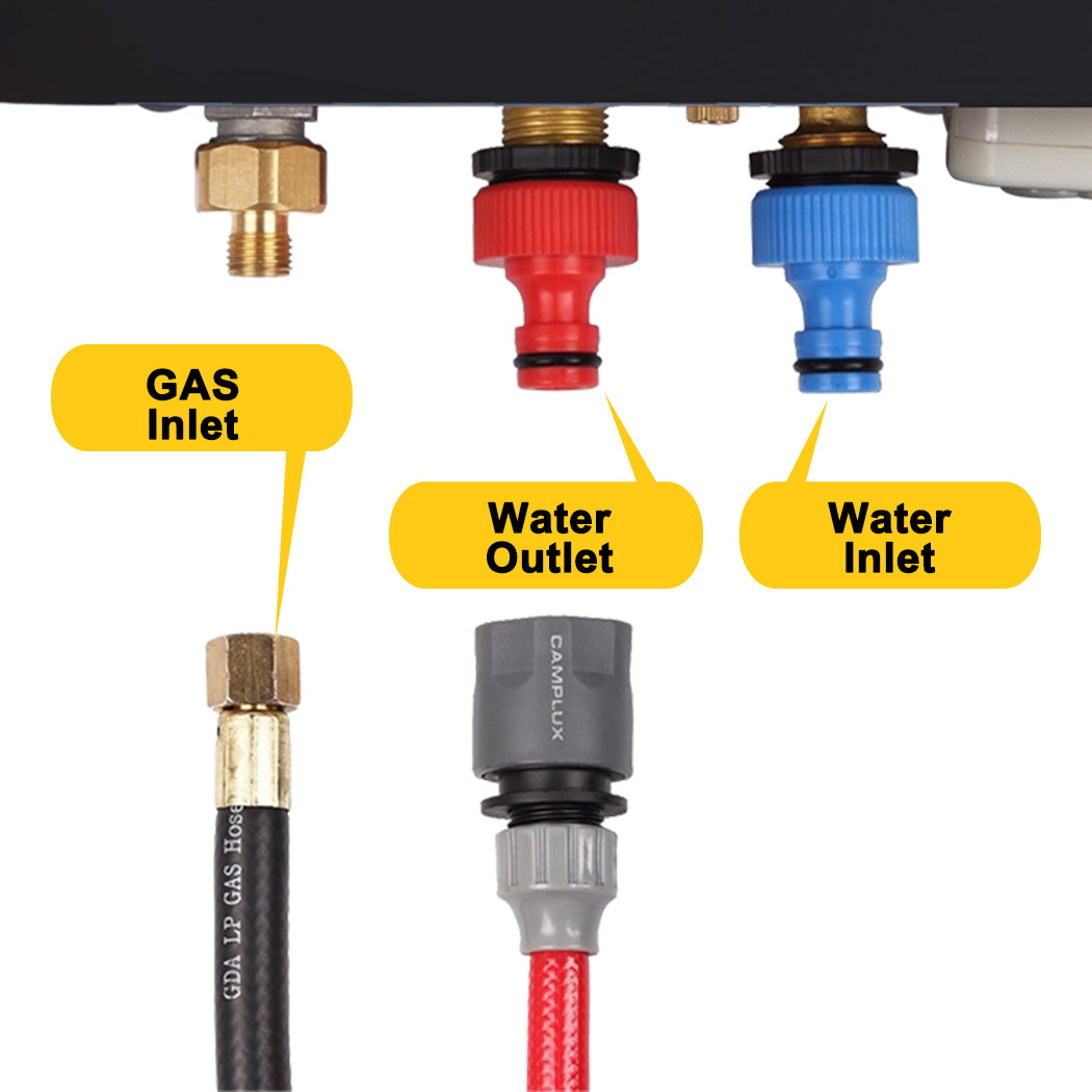 Portable Gas Hot Water Heater Camping 4.3L Pump Shower Stand LPG RV