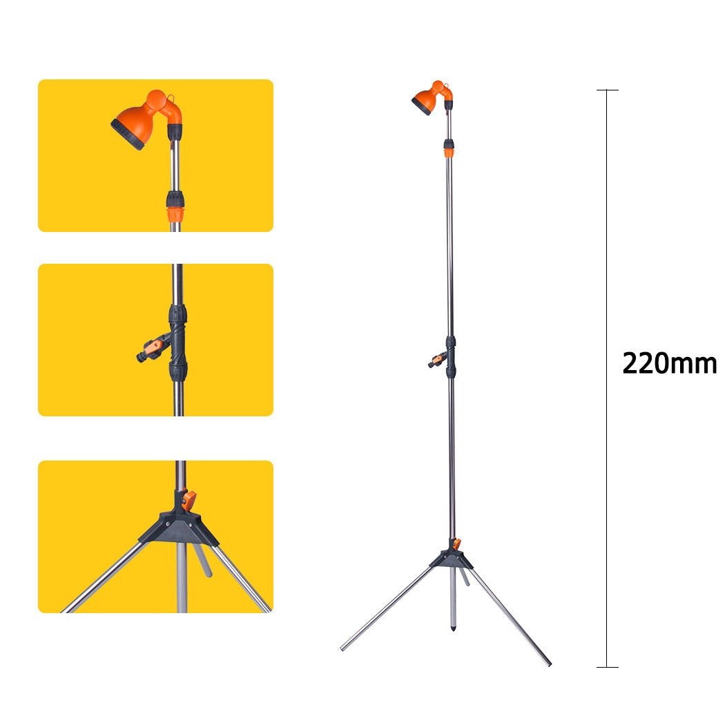 Portable Gas Hot Water Heater Camping 4.3L Pump Shower Stand LPG RV